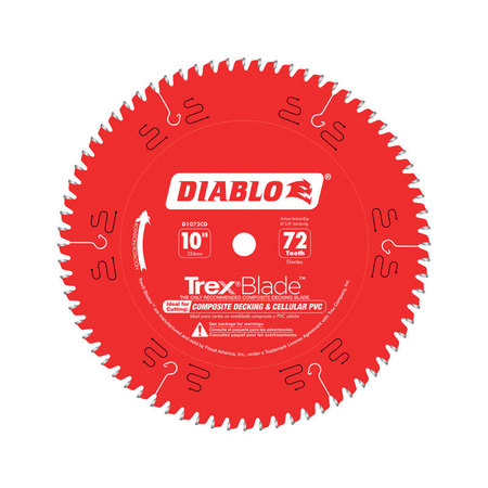 DIABLO TREX SAW BLADE 72T X 10"" D1072CD